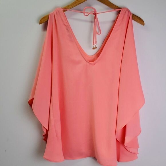 Trina Turk Haipo Top Coral Size Small - Picture 7 of 7